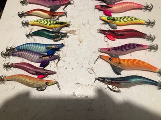 Lote señuelos pesca calamar