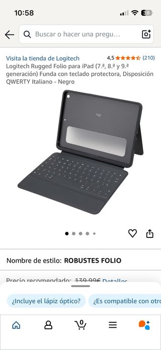 Teclado Logitech ipad