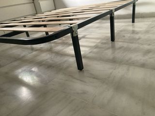 Somier metálico con lamas de madera