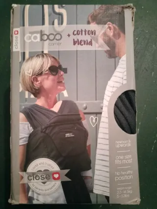 Mochila portabebés Caboo + Cotton Blend