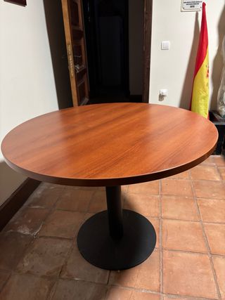Mesa redonda madera y metal