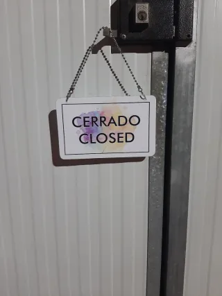 Cartel Cerrado para tienda
