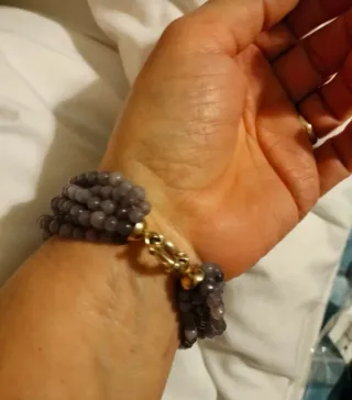 Bracciale multistrato grigio antico