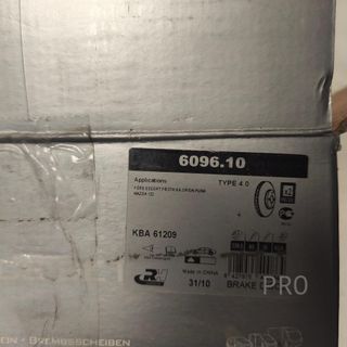 JUEGO DISCOS FRENO DELANTEROS FORD NUEVO 609610