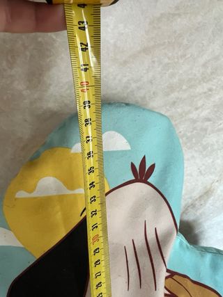 Cojín infantil pájaro verde agua