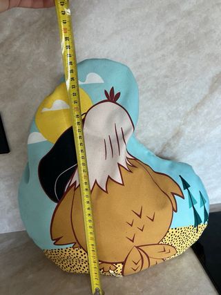 Cojín infantil pájaro verde agua