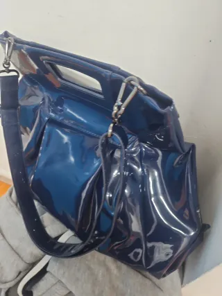 Borsa Armani Jeans vernice blu