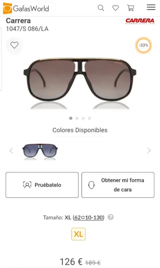 GAFAS SOL HOMBRE MARCA CARRERA, MONTURA CAREY