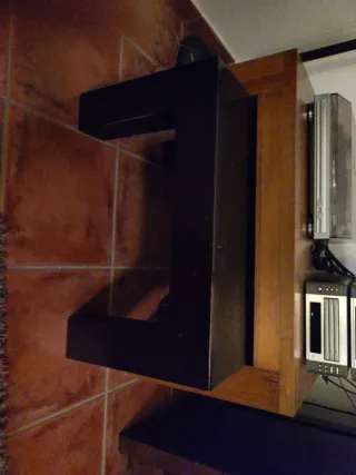 2 Mesas Centro Madera Negra y Marrón