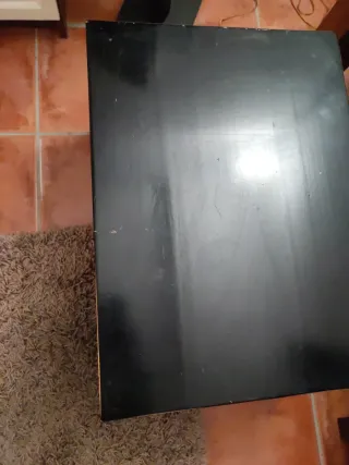 2 Mesas Centro Madera Negra y Marrón