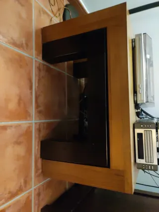 2 Mesas Centro Madera Negra y Marrón