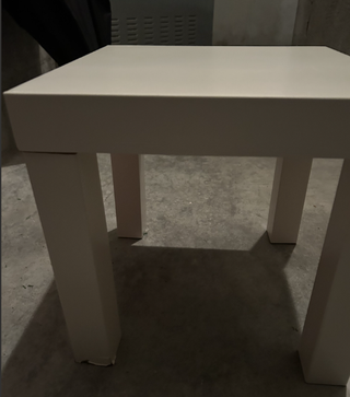 Mesa auxiliar blanca 55x55 cm