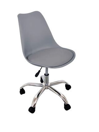 Silla escritorio nórdica ruedas gris