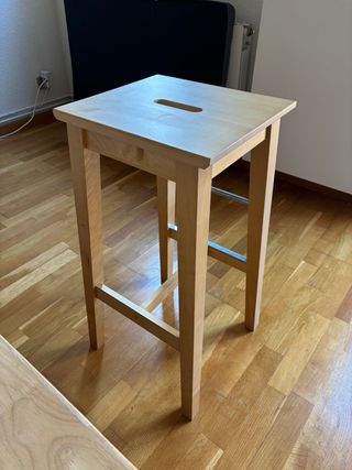 Taburete alto de madera 74cm