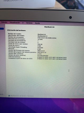 MacBook Air 13” del 2015 Plateado