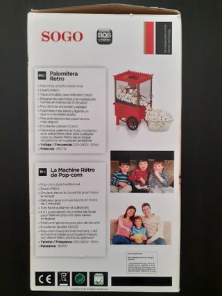 Palomitera diseño retro Sogo palomitas