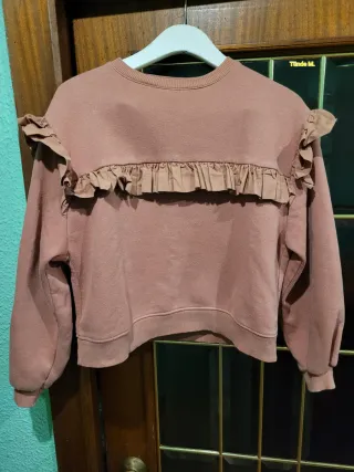 Sudadera Algodón Mujer Volantes Zara Talla XS