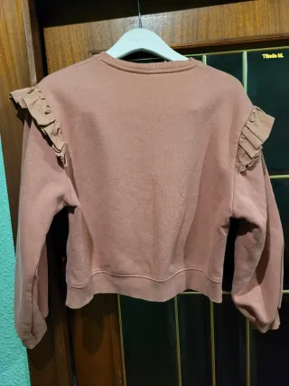 Sudadera Algodón Mujer Volantes Zara Talla XS