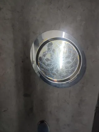 Bandeja redonda decorada metal