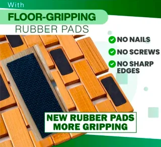 Alfombra de bambú antideslizante