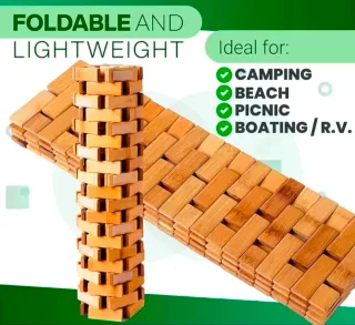 Alfombra de bambú antideslizante