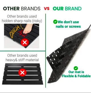 Alfombra de bambú antideslizante