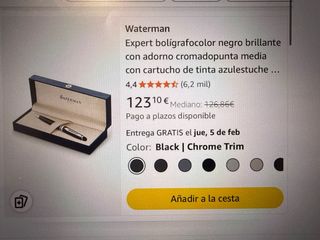 Bolígrafo Waterman Negro