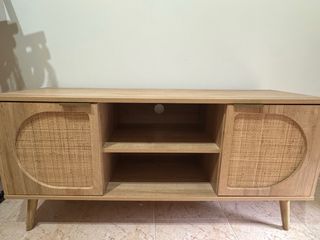 Mueble Bajo Madera y Caña 120cm