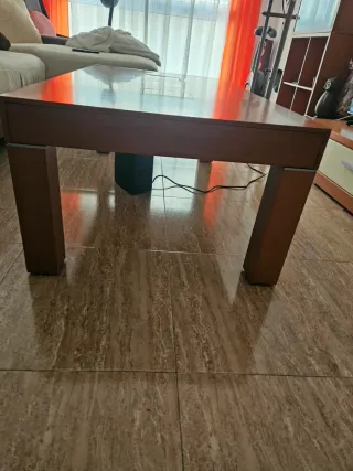 Mesa de centro madera y cristal