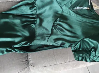 Blusa Motivi verde donna manica corta