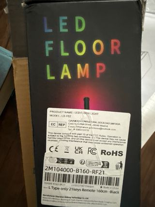 Lámpara LED de pie multicolor