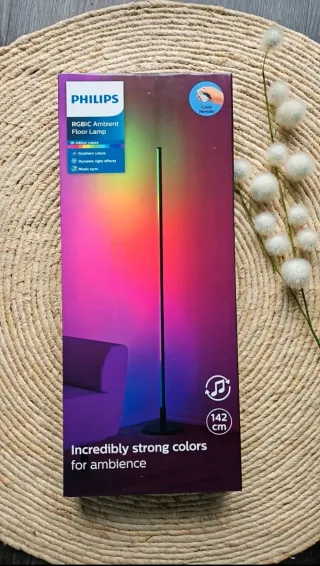 Lámpara de pie LED Philips RGBIC
