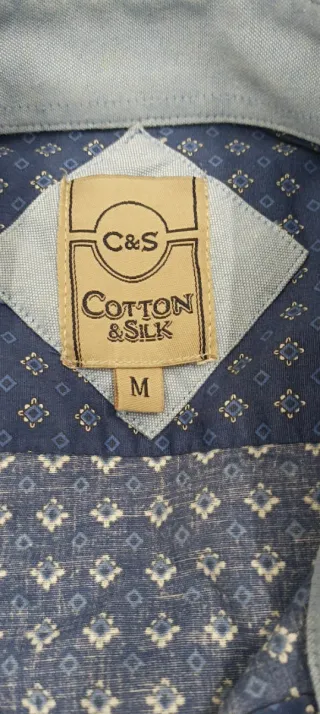 Camicia uomo blu Cotton & Silk