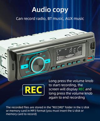 Auto-rádio Bluetooth USB MP3 microSD Sanda