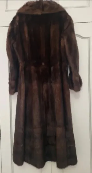 Abrigo vintage de pelo natural marrón