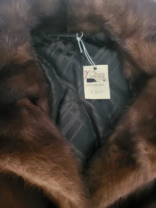 Abrigo vintage de pelo natural marrón