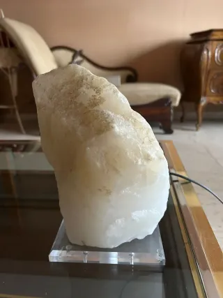 Lampada Cristallo Quarzo Bianco Naturale