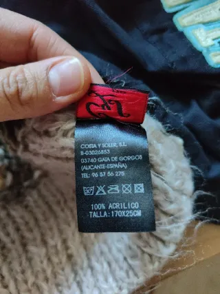 Gorro y bufanda de punto patchwork