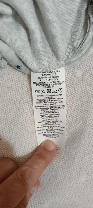 Pijama bebé oso prematuro