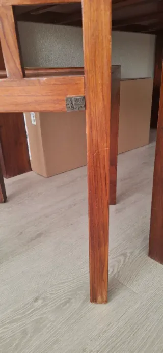 Mesa comedor madera con 4 sillas Banak importa