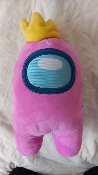 Peluche Among Us Rosa con Corona