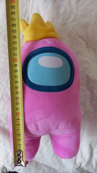 Peluche Among Us Rosa con Corona