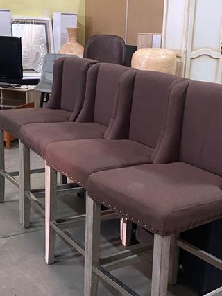 TABURETES MARRON TELA 69,99 C/U COMODOS