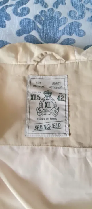 Gabardina 3/4 Hombre Beige Talla XL