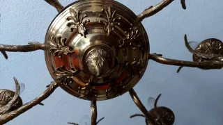 Lámpara de techo antigua metal dorado