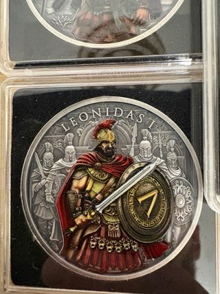 Onzas plata leonidas y spartacus