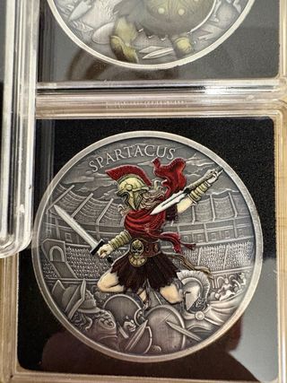 Onzas plata leonidas y spartacus