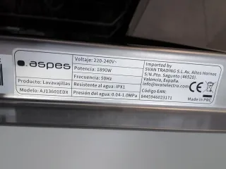 Nueva con golpe Lavavajillas ASPES