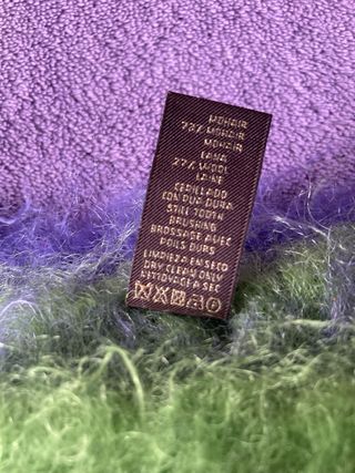 Manta Ezcaray Lana Cuadros Morado Verde