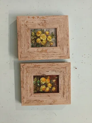 2 dipinti a olio su tavola